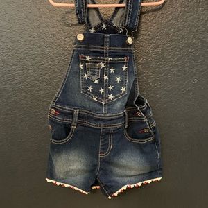 Jean short overalls